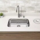 Cuba Aço Inox Robust N 0 40x34x17 + Sifão + Válvula