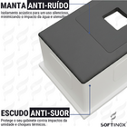 Cuba Aço Inoxidável Luxo Square Escovada 60cm x 45cm C/ Acess