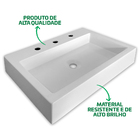 Cuba Apoio 3 Furos Retangular 46x36 Esmeralda Para Banheiro B