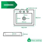 Cuba Apoio 3 Furos Retangular 46x36 Esmeralda Para Banheiro B