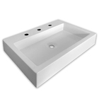 Cuba Apoio 3 Furos Retangular 46x36 Esmeralda Para Banheiro B