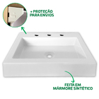 Cuba Apoio 3 Furos Retangular 56x38 Rubi Para Banheiro Beltem