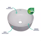 Cuba Apoio Banheiro Angra Redonda 30cm Branca - Pq Defeitos**