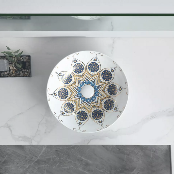 Cuba Apoio Evier Banheiro Bella Tazza Art Color Marrocos