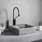 Cuba Apoio Evier Lavatório Cimento Queimado Hexágonal