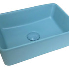 Cuba Apoio Evier Lavatório Verde Aqua Retangular