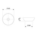 Cuba Apoio Platinum 42cm Redonda P3 Stone - Incepa