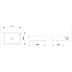 Cuba Apoio Retangular Sem Mesa 510x360 Platinum P7 Branco Inc