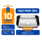 Cuba As Pia Inox 304 Cozinha N 2 56x34x14 Funda
