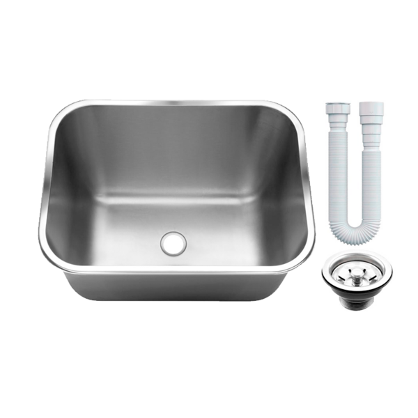 Cuba As Pia Inox Industrial Lavanderia Aço 304 60x50x30