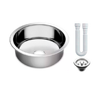 Cuba As Redonda Cozinha 30cm Aço Inox 304 Válvula E Sifão