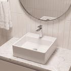 Cuba para Banheiro de Apoio com Mesa 41x41cm Quadrado Loua QD2 Branca Docol