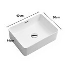 Cuba Banheiro Ceramica De Sobrepor C/ Valvula Click 400x32cm