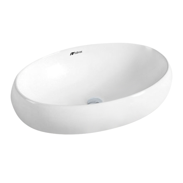 Cuba Banheiro Lavabo Em Cerâmica Louça Branca Oval 60 X 41 X