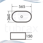 Cuba Banheiro Lavabo Em Louça Cerâmica Prata Sobrepor Oval Tu