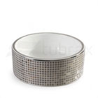 Cuba Banheiro Lavabo Prata Em Louça Sobrepor Redonda Tubrax