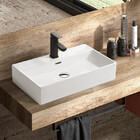 Cuba Banheiro Louça De Sobrepor C/ Valvula Click Inox, 51x36