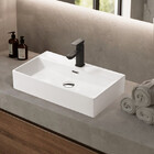 Cuba Banheiro Louça De Sobrepor C/ Valvula Click Inox, 51x36