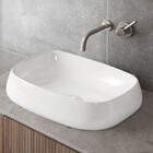 Cuba Banheiro Louça De Sobrepor Com Valvula Inox, 56x42 Mx207