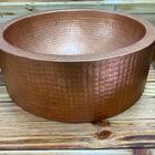 Cuba Banheiro Redonda 42x15cm Vintage Cobre Antigo