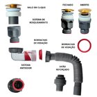 Cuba Banheiro Redonda Escovada Aço Inox 304 Válvula Click