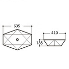 Cuba Cerâmica Banheiro/lavabo Imperial Black 63x41 Cm