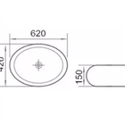 Cuba Cerâmica Banheiro/lavabo Luxo 62x42 Cm
