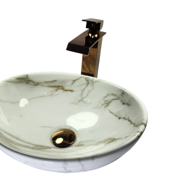 Cuba Cerâmica Banheiro Lavabo Sobrepor Marmo Especiale Marmor