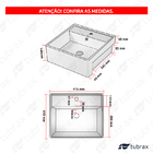 Cuba Cerâmica Lavabo Banheiro Em Louça Semi-encaixe 41,5x41 B
