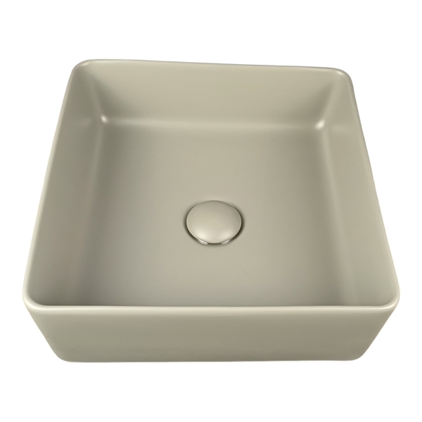 Cuba Cerâmica Sobrepor Mesa Cinza Banheiro Com Válvula