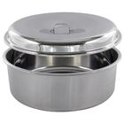 Cuba Com Tampa Bandeja Temperar E Servir Em Aço Inox 12 5 Lit