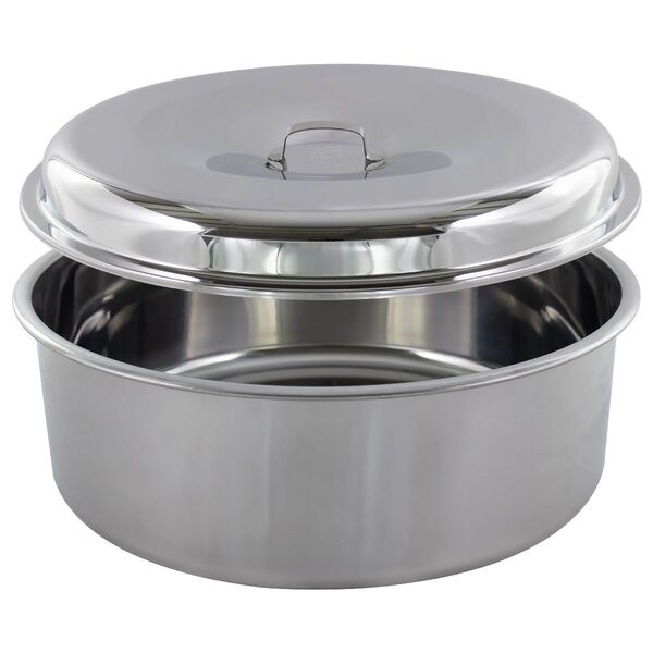 Cuba Com Tampa Bandeja Temperar E Servir Em Aço Inox 12 5 Lit