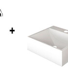 Cuba Com Torneira Abs Para Banheiro Branca Quadrada Ca04