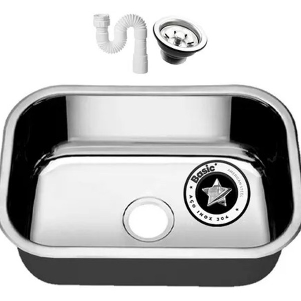 Cuba Cozinha Aço Inox American Steel 304 47x30x14 Numero 1