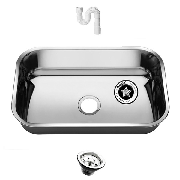 Cuba Cozinha Aço Inox American Steel 304 56x34x14 Numero 2