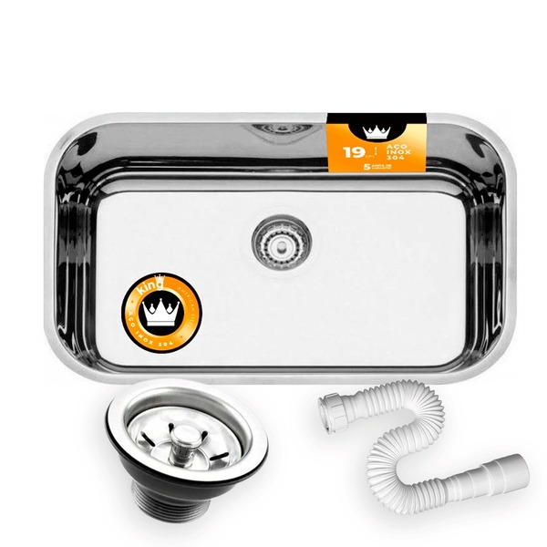 Cuba Cozinha Aço Inox American Steel King Plus 56x34 +válv