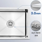 Cuba Cozinha Aço Inox Escovado Gourmet Grande 44x44x20 Mg98