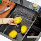 Cuba Cozinha Cascata Gourmet Preta C/torneira E Lava Copo