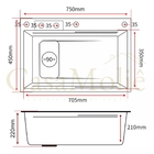 Cuba Cozinha Cascata Gourmet Preta C/torneira E Lava Copo