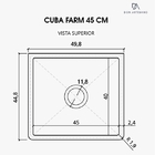 Cuba Cozinha Farm Sink 45 Cm Estilo Fazenda Avental
