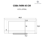 Cuba Cozinha Farm Sink 45 Cm Estilo Fazenda Avental