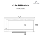 Cuba Cozinha Farm Sink 65 Cm Estilo Fazenda Avental