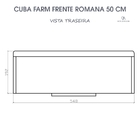 Cuba Cozinha Farm Sink  Romana 50 Cm Estilo Fazenda Avental -