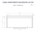 Cuba Cozinha Farm Sink Quadratta 40 Cm Estilo Fazenda Avental