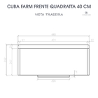 Cuba Cozinha Farm Sink Quadratta 40 Cm Estilo Fazenda Avental