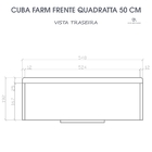 Cuba Cozinha Farm Sink Quadratta 50 Cm Estilo Fazenda Avental