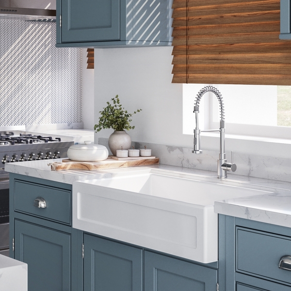 Cuba Cozinha Farm Sink Quadratta 55 Cm Estilo Fazenda Avental