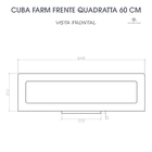 Cuba Cozinha Farm Sink Quadratta 60 Cm Estilo Fazenda Avental
