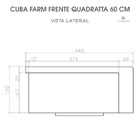 Cuba Cozinha Farm Sink Quadratta 60 Cm Estilo Fazenda Avental