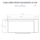 Cuba Cozinha Farm Sink Quadratta 65 Cm Estilo Fazenda Avental